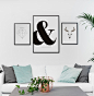 Scandinavian Photo Wall Home Design Ideas & Photos