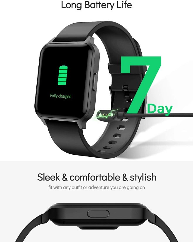 Deeprio Smart Watch for Android iOS Phones, HD Full Touch