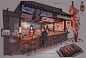 Korean Squid house, David Noren : Bbq and shop