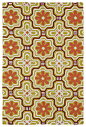 现代美式浅橘黄色花型地毯贴图
