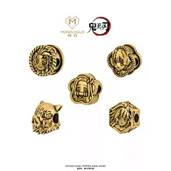 周大福MONOLOGUE独白鬼灭之刃经典人物复古黄金转运珠配绳多款-tmall.com天猫