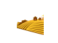 卡通田地透明素材png