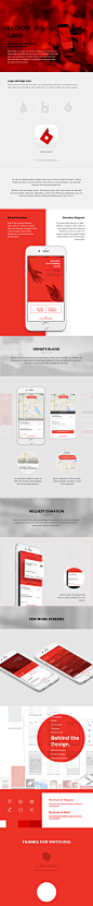Blood Grid - Blood Donation App Concept : Blood grid is an app concept, for making blood donations easier and accessible for users from any location. Users can sign-up and pledge to donate blood, track their personal blood donation schedules & proacti
