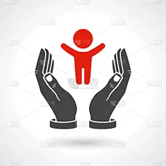 婴儿护理矢量符号，家庭观念