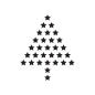 五角星组成的圣诞树图标 iconpng.com #Web# #UI# #素材#