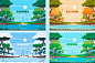 Hand drawn flat design seasons collection Free Vector