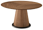 Palio-152 Dining Table, Walnut/Walnut - modern - dining tables - Inmod