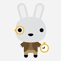 手绘卡通兔子免抠素材_新图网 https://ixintu.com png图片 png图片素材 免费png素材 兔子 手绘装饰 时钟 装饰卡通