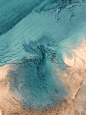 Aerial beach coastline coral FINEART Ocean reef sea water abstract