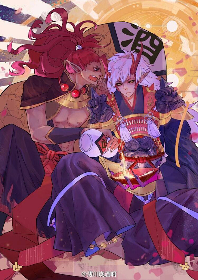 阴阳师同人手绘 薄川烧酒啊/绘