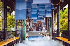吕冬华_Olivia采集到中国风美陈布展