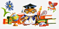 猫头鹰博士免抠素材_新图网 https://ixintu.com 夜行动物 夜间动物 猫头鸟 猫头鹰