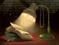 Light reading / Luz lectora (ilustración de Vladimir Kush): 