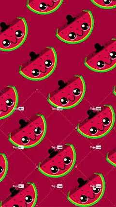 背景 西瓜 图案 水果 食物 甜的 卡哇伊 Iphone壁纸