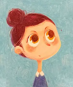 简单又可爱的油画棒头像，你值得拥有