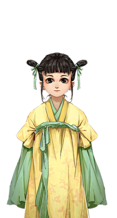 png古风手绘小孩免抠素材