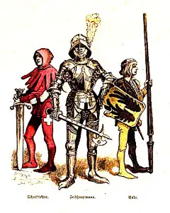 刽子手（左）、队长（中）和男仆（右）