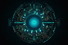 未来感科技互联网数据芯片背景图