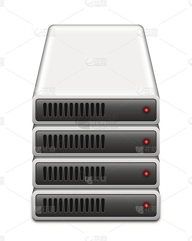 存储阵列图标，矢量插图