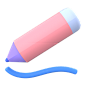 Pencil 3D Illustration