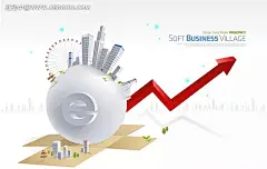 白色立体地球上的建筑与红色箭头AI矢量文件AI矢量文件|E|白色|城市|地球|高楼|红色|建筑|箭头|科技|立体球|路标|摩天轮|商务图片|矢量素材|现代