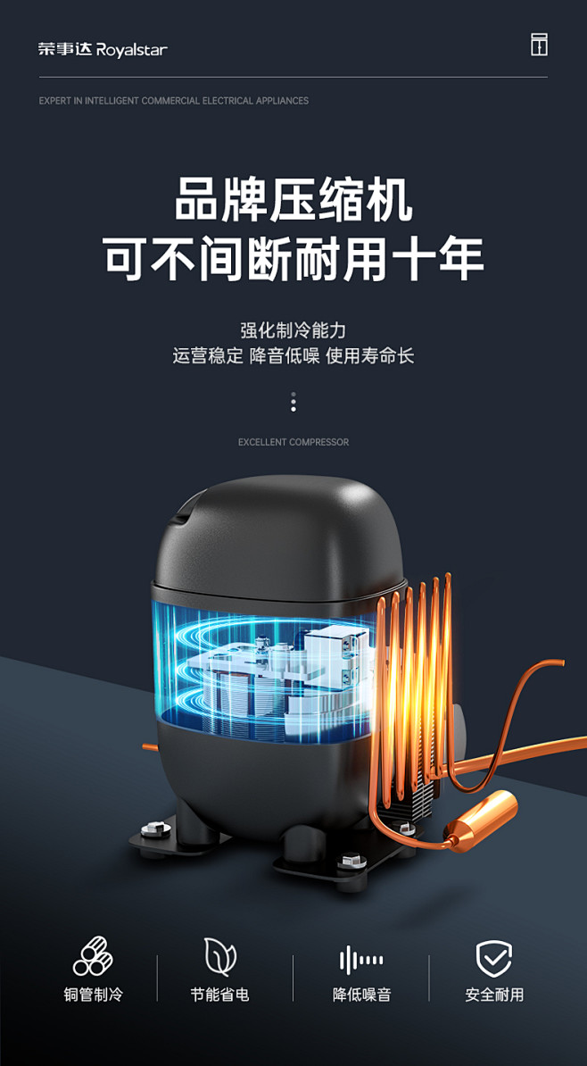 荣事达饮料冷藏展示柜商用冰箱立式单门双开...