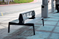 木材不锈钢座椅mmcité - products - park benches - vera