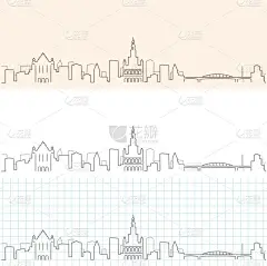 波兹南手绘天际线