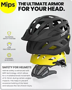 Amazon.com : OutdoorMaster MIPS Adult Recreational Cycling Helmet - Carbon Black,L : Sports &amp; Outdoors