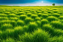 青草自然风景摄影图