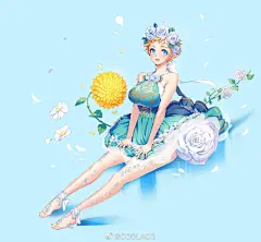 #COOLACG精选图库# #治愈动漫# #画给2020#
分享：韩国画师『vagi』的插画作品 ​​​​