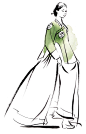 Hanbok fashion illustration by Katharine Asher