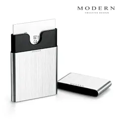 德国Modern高档商务名片盒桌面简约创意男士名片夹大容量收纳盒女士精致高级名片摆件定制印logo 抽拉款【图片 价格 品牌 报价】-京东