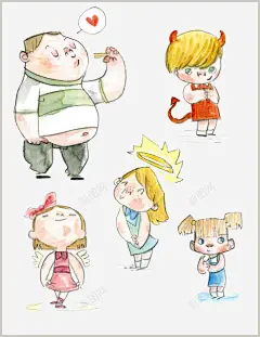 卡通手绘儿童人物高清素材 人物 儿童 儿童插画 卡通 可爱 插画 童话插画 萌 免抠png 设计图片 免费下载