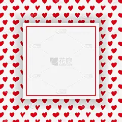 空贺卡布局可爱的心。情人节、母亲节和妇女节的概念。向量