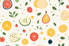 华丽鲜果元素水果花纹底图背景图