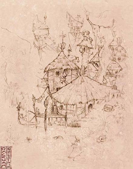 插画家 Rackham 强大的插画线稿
