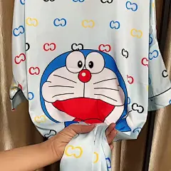 哆啦a梦睡裙女夏季冰丝薄款短袖可爱卡通睡衣2021年新款家居服-淘宝网