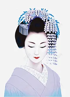 美女png免抠素材_新图网 https://ixintu.com 和服 手绘女人 插画 日本 素雅