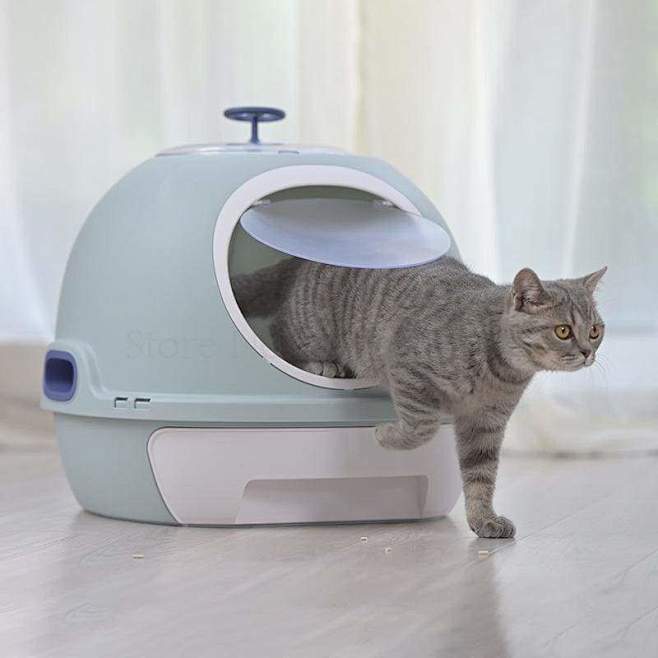 Cat Litter Box Fully...