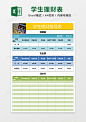 学生理财表表格Excel模板下载_xlsx格式_熊猫办公