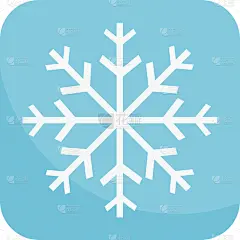 霜,雪花,青绿色,图标,简单,新年,自然,季节,气象学家,冬天