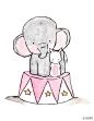 #暖心插画# 大象先生和兔子小姐。美好暖心的小插画。