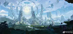 AI神庙遗迹场景素材 游戏场景概念设定参考 背景插画设计临摹图-淘宝网-花瓣网