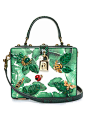 Banana leaf-print embellished box bag | Dolce & Gabbana | MATCHESFASHION.COM