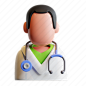 doctor, physician, stethoscope, medical, healthcare, avatar 