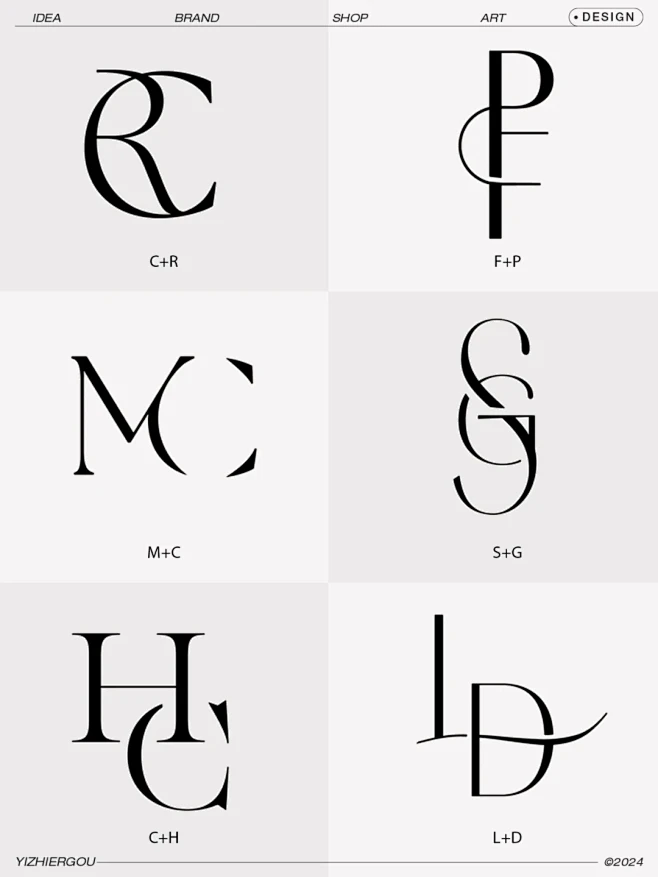 logo设计丨首字母结合 ️简约高级感 - 小红书