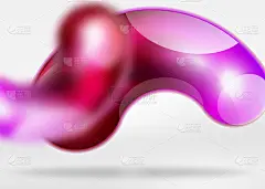 数字技术抽象的背景，灰色的3d空间与玻璃弯曲的气泡
