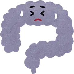 肠道不健康，生病了，感觉不舒服贴纸扁平儿童插画元素卡通免扣png图片素材