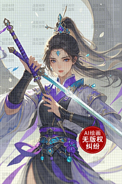 AI版权图库采集到【原创】古风女 仙侠